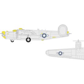 Eduard B-24J US national insignia (Hasegawa) maszkoló