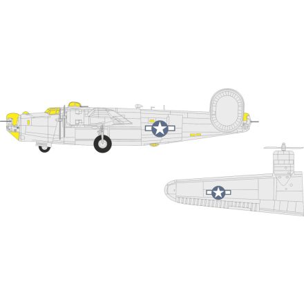 Eduard B-24J US national insignia (Hasegawa) maszkoló