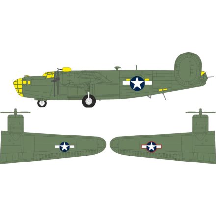 Eduard B-24D US national insignia (Airfix) maszkoló