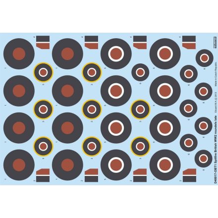 Eduard Spitfire British ww2 Roundels Late matrica