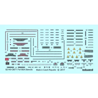 Eduard Fw 190 A stencils for Eduard matrica