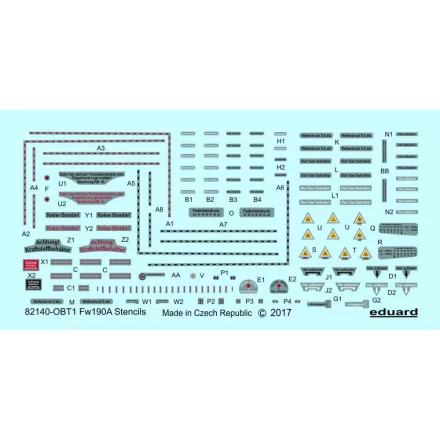 Eduard Fw 190 A stencils matrica
