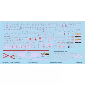 Eduard F-104J Eiko stencils f. Eduard/Hasegawa matrica