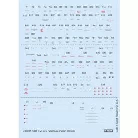 Eduard Mi-24V stencils Russian & English matrica