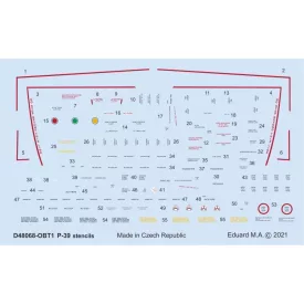 Eduard P-39 stencils matrica