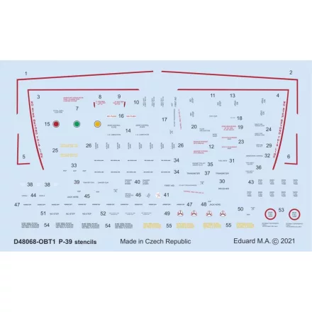 Eduard P-39 stencils matrica
