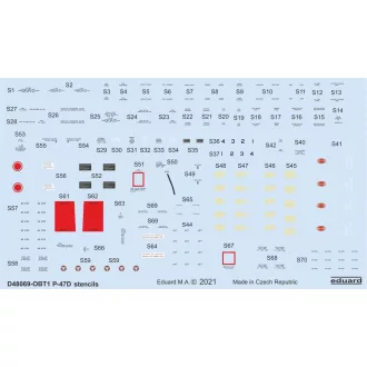 Eduard P-47D stencils for Eduard,Tamiya matrica