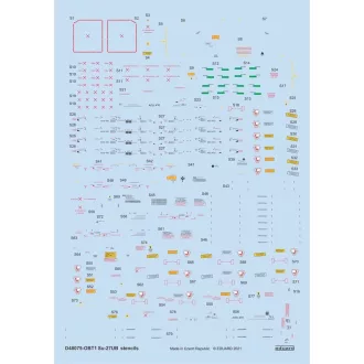 Eduard Su-27UB stencils for ACADEMY/KITTY HAWK/GWH matrica