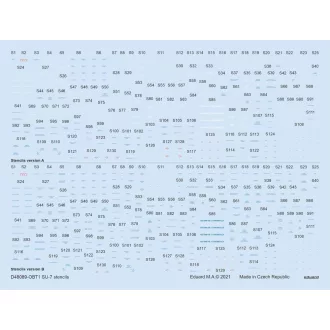 Eduard Su-7 stencils for OEZ/SMR matrica