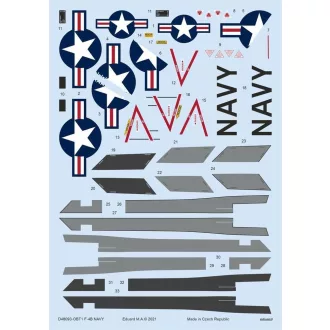 Eduard F-4B NAVY for TAMIYA matrica