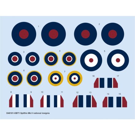 Eduard Spitfire Mk. V national insignia (Eduard) matrica