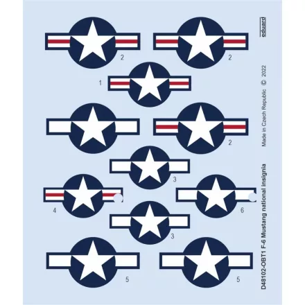 Eduard F-6 Mustang national insignia (Eduard) matrica