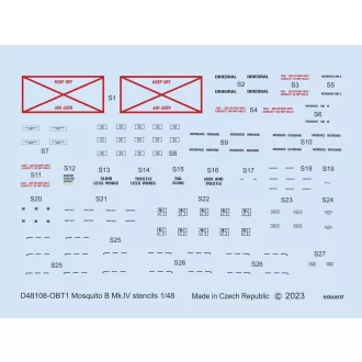 Eduard Mosquito B Mk.IV stencils for TAMIYA/REVELL matrica