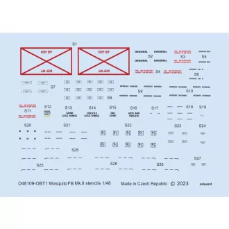 Eduard Mosquito FB Mk.II stencils for TAMIYA matrica