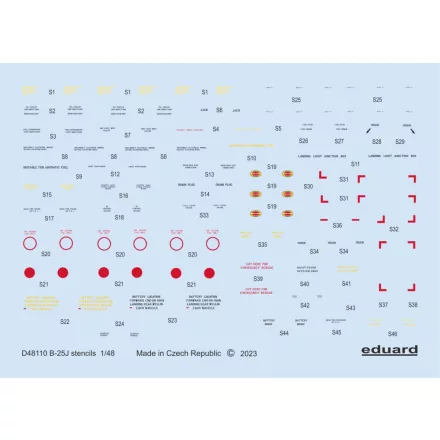 Eduard B-25J stencils (Hong Kong Models) matrica
