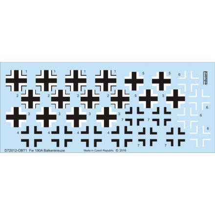 Eduard Fw 190A Balkenkreuze matrica