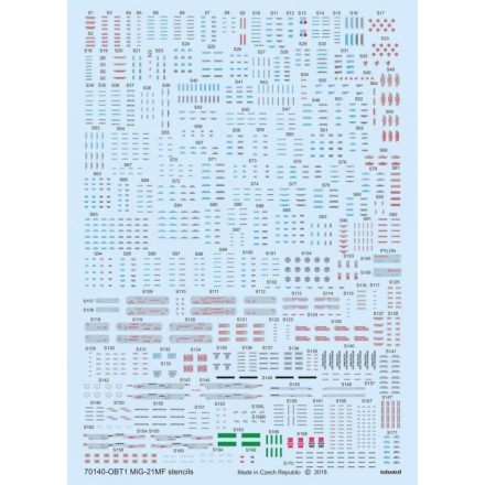 Eduard MiG-21MF stencils matrica