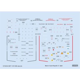 Eduard Bf 109E stencils matrica