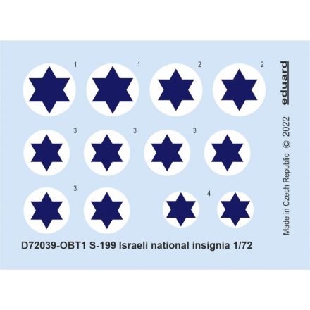 Eduard S-199 Israeli national insignia (Eduard) matrica