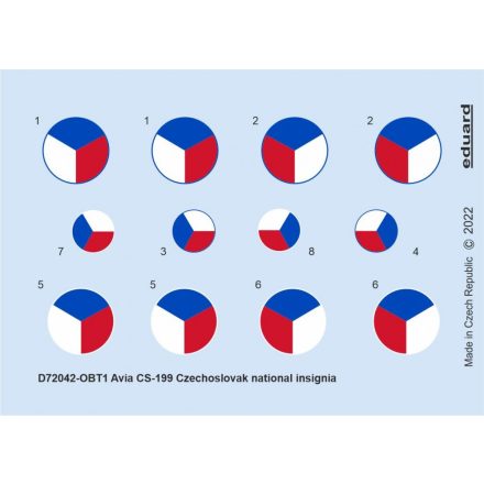 Eduard CS-199 Czechoslovak national insignia (Eduard) matrica