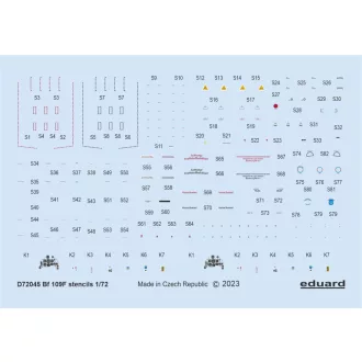 Eduard Bf 109F stencils (Eduard) matrica