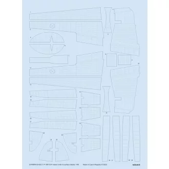   Eduard P-38F/G/H raised rivets & surface details for TAMIYA matrica