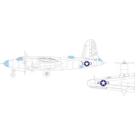 Eduard B-26G Marauder US national insignia (ICM) maszkoló
