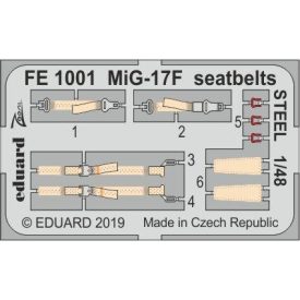 Eduard MiG-17F seatbelts STEEL (Hobby Boss)