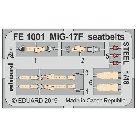 Eduard MiG-17F seatbelts STEEL (Hobby Boss)