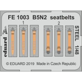 Eduard B5N2 seatbelts STEEL (Hasegawa)