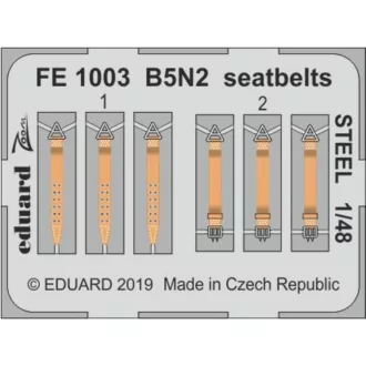 Eduard B5N2 seatbelts STEEL for Hasegawa fotómaratás