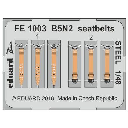 Eduard B5N2 seatbelts STEEL (Hasegawa)