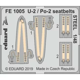 Eduard U-2 / Po-2 seatbelts STEEL for ICM fotómaratás