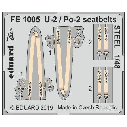 Eduard U-2 / Po-2 seatbelts STEEL (ICM)