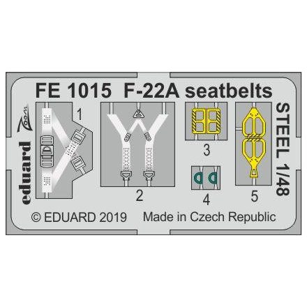 Eduard F-22A seatbelts STEEL (Hasegawa)