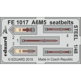 Eduard A6M5 seatbelts STEEL (Tamiya)