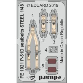 Eduard P-51D seatbelts STEEL (Eduard)