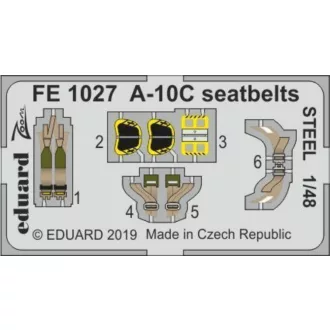Eduard A-10C seatbelts STEEL for Italeri fotómaratás