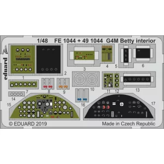 Eduard G4M Betty interior for Tamiya fotómaratás
