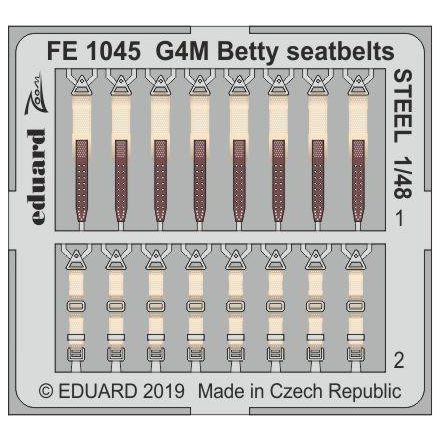 Eduard G4M Betty seatbelts STEEL (Tamiya)