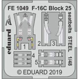 Eduard F-16C Block 25 seatbelts STEEL (Tamiya)