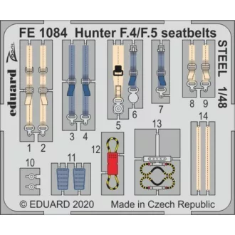   Eduard Hunter F.4/F.5 seatbelts STEEL for Airfix fotómaratás