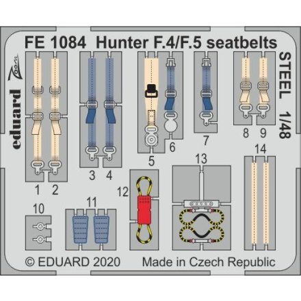 Eduard Hunter F.4/ F.5 seatbelts STEEL (Airfix)