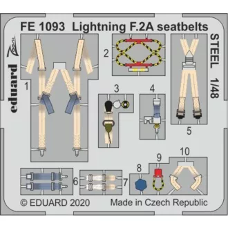   Eduard Lightning F.2A seatbelts STEEL for Airfix fotómaratás