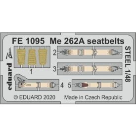 Eduard Me 262A seatbelts STEEL (Hobby Boss)