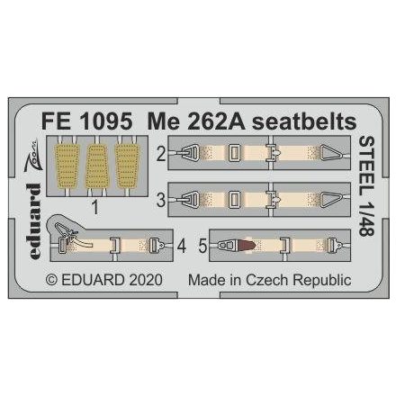 Eduard Me 262A seatbelts STEEL (Hobby Boss)