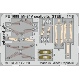 Eduard Mi-24V seatbelts STEEL (Zvezda)