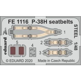 Eduard P-38H seatbelts STEEL (Tamiya)