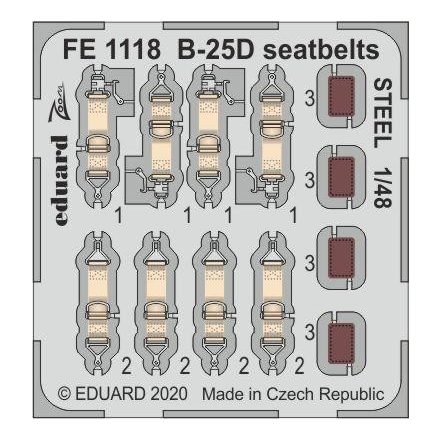 Eduard B-25D seatbelts STEEL (Revell)