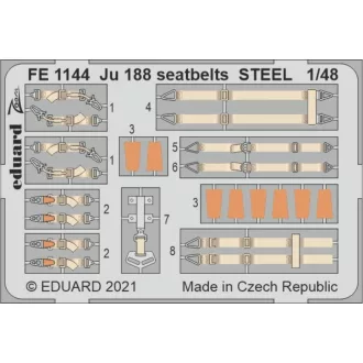 Eduard Ju 188 seatbelts STEEL for REVELL fotómaratás